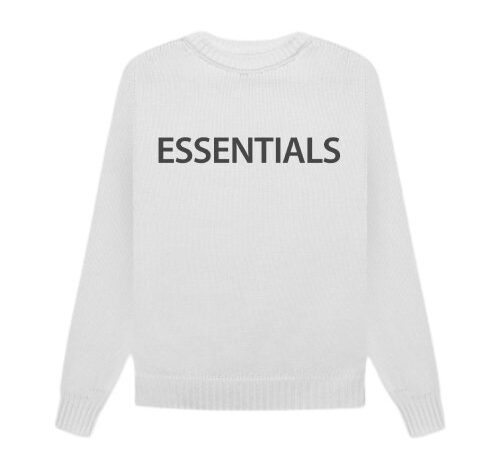 Essentials Overlapped Gray Sweater